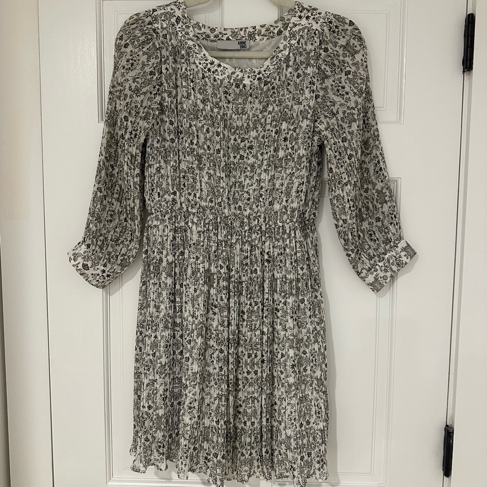 ANINE Bing Gray Pleated Dress in XS